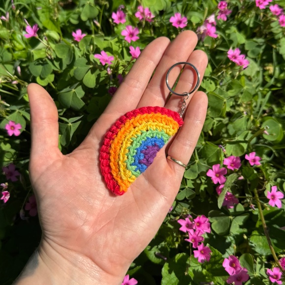 Handmade Cotton Pride Themed Fidget Keychains - Picture 4 of 5